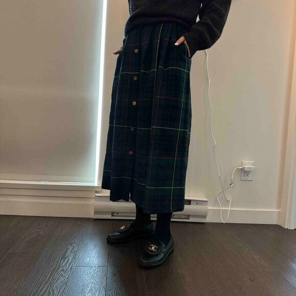 vintage green 100% wool Highland Queen skirt size XS/S - Picture 6 of 12